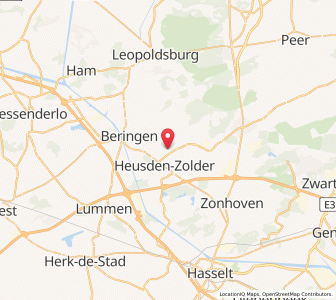 Map of Heusden, Flanders