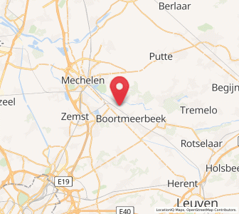 Map of Hever, Flanders