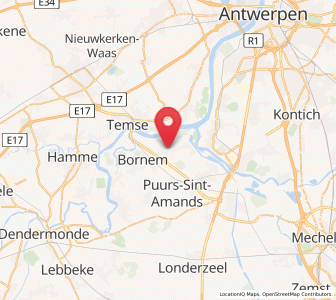 Map of Hingene, Flanders