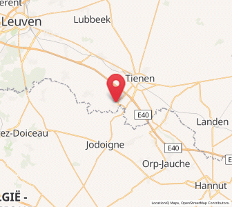 Map of Hoegaarden, Flanders