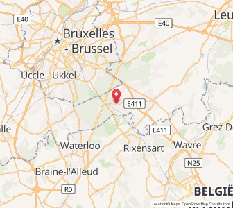 Map of Hoeilaart, Flanders