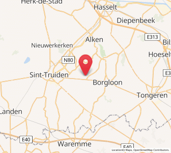 Map of Hoepertingen, Flanders