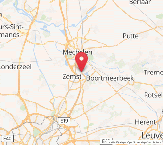 Map of Hofstade, Flanders