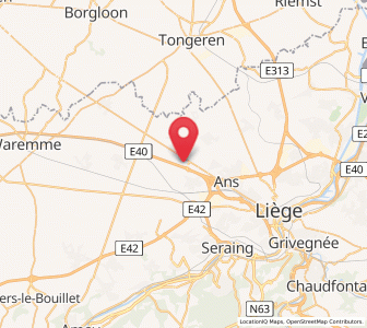 Map of Hognoul, Wallonia