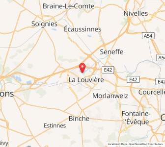 Map of Houdeng-Goegnies, Wallonia