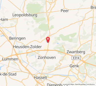 Map of Houthalen, Flanders