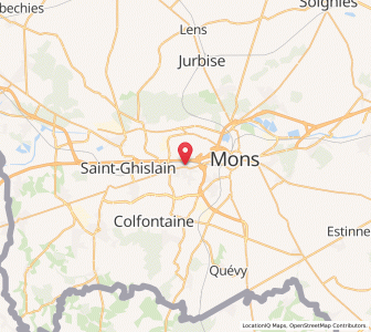 Map of Jemappes, Wallonia