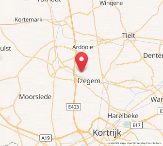 Map of Kachtem, Flanders