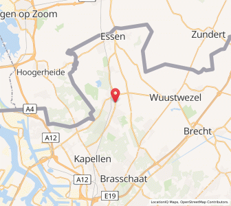 Map of Kalmthout, Flanders