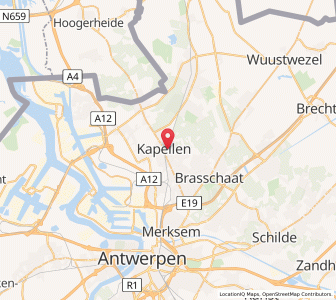 Map of Kapellen, Flanders