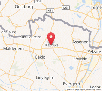 Map of Kaprijke, Flanders