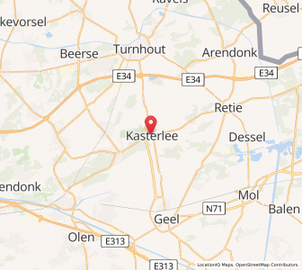 Map of Kasterlee, Flanders