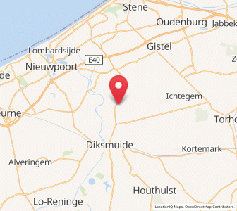 Map of Keiem, Flanders