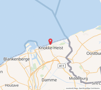 Map of Knokke, Flanders