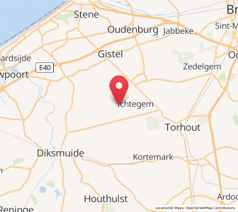 Map of Koekelare, Flanders