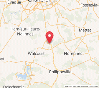 Map of Laneffe, Wallonia