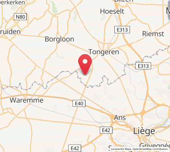 Map of Lauw, Flanders