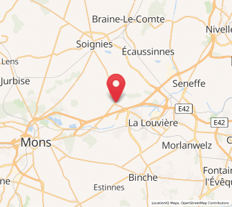Map of Le Roeulx, Wallonia
