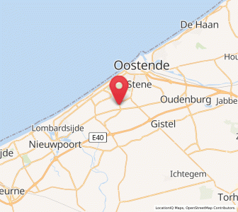 Map of Leffinge, Flanders