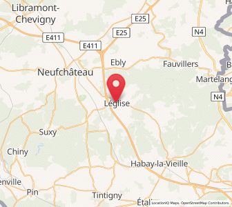 Map of Léglise, Wallonia