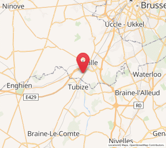 Map of Lembeek, Flanders