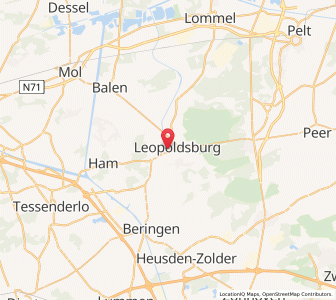 Map of Bourg-Léopold, Flanders