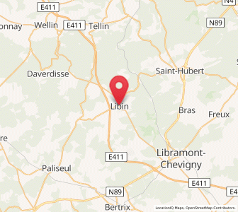 Map of Libin, Wallonia