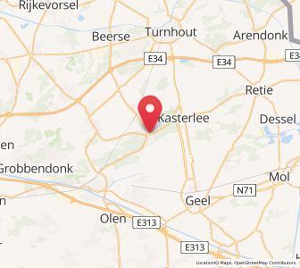 Map of Lichtaart, Flanders