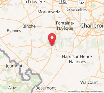 Map of Lobbes, Wallonia