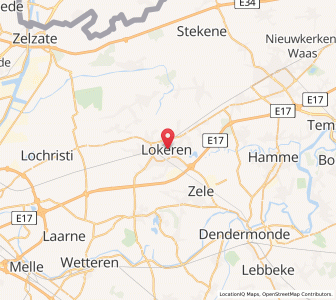 Map of Lokeren, Flanders