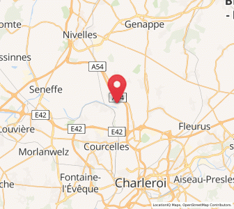 Map of Luttre, Wallonia