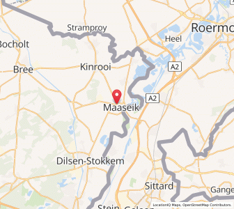 Map of Maaseik, Flanders