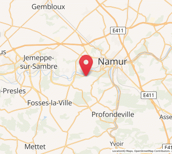 Map of Malonne, Wallonia