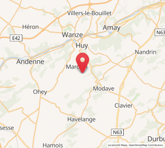 Map of Marchin, Wallonia