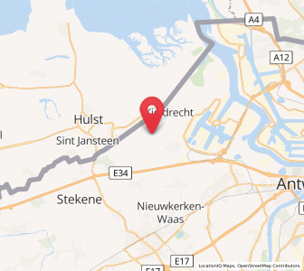 Map of Meerdonk, Flanders