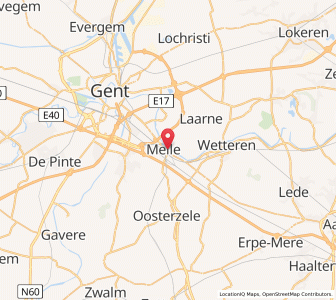 Map of Melle, Flanders