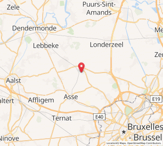 Map of Merchtem, Flanders