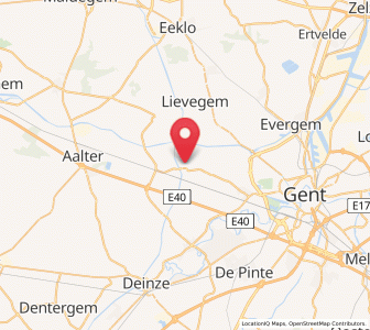 Map of Merendree, Flanders