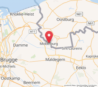 Map of Middelburg, Flanders