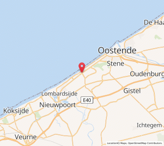Map of Middelkerke, Flanders