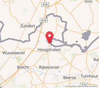 Map of Minderhout, Flanders