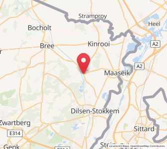 Map of Neeroeteren, Flanders