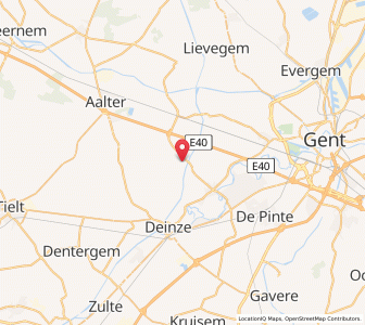 Map of Nevele, Flanders