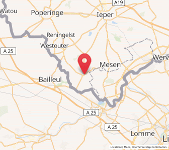 Map of Neuve-Église, Flanders
