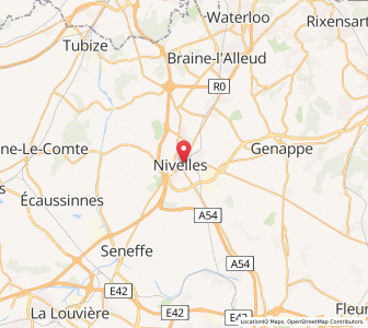 Map of Nivelles, Wallonia