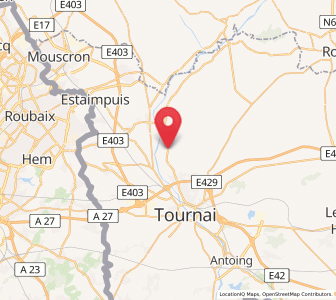 Map of Obigies, Wallonia