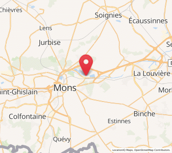 Map of Obourg, Wallonia