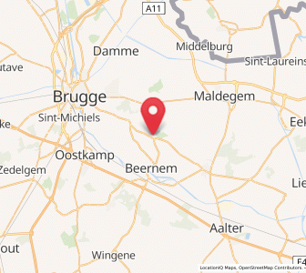 Map of Oedelem, Flanders