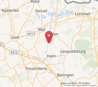 Map of Olmen, Flanders