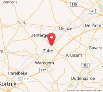 Map of Olsene, Flanders